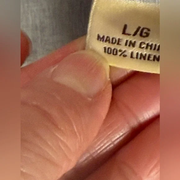 Tommy Bahama Men’s 100% Linen Long Sleeve Cruise wear Button Up Shirt Tropical L - Picture 9 of 13